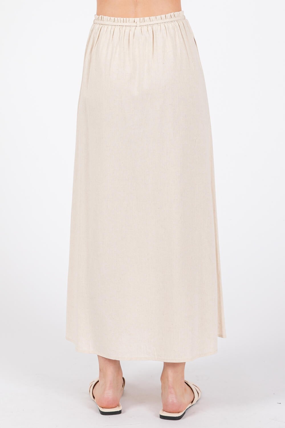 Natural Linen Maxi Skirt | The Alley