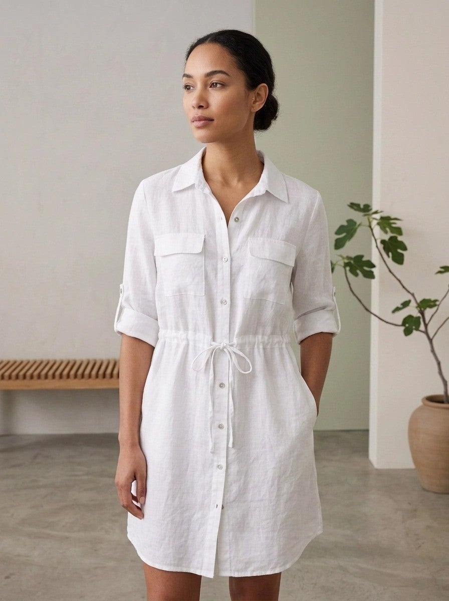 white polo dress shirt U.S. Assn. Men's Short Sleeve Stretch Poplin Button Down Optic Large White Sorority Dress | Type:Clothing Taglia:6.5 The model wears a